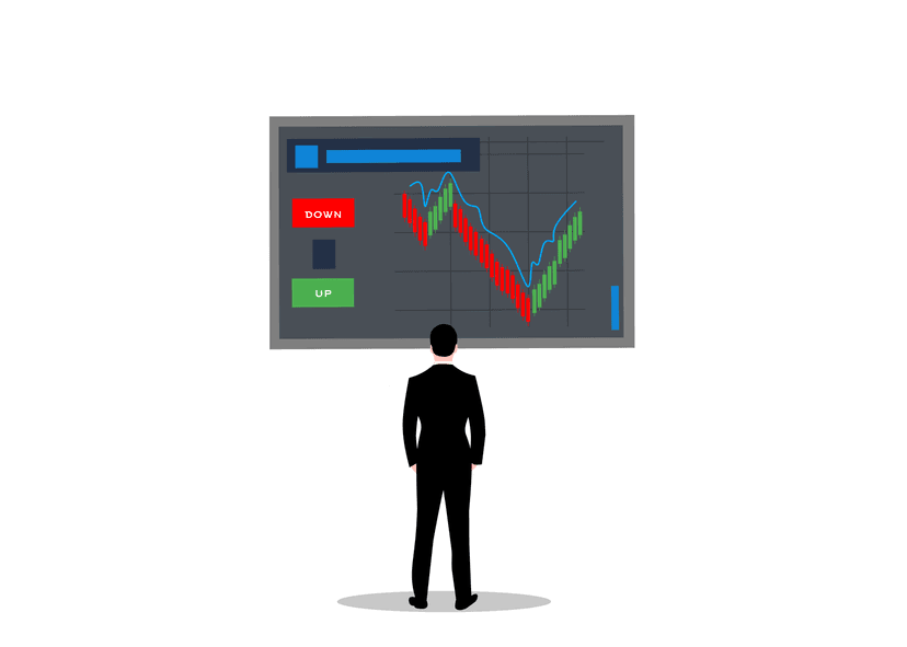 man showing chart 